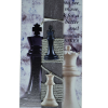 Χειροποίητη Αρωματική Λαμπάδα με ξύλινο Διακοσμητικό Σκάκι (2024251)