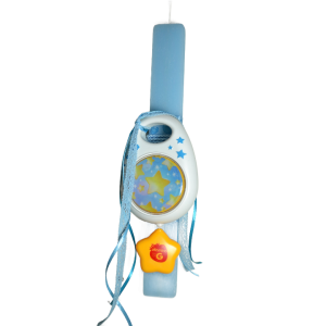 Χειροποίητη Αρωματική Λαμπάδα Με Μουσικό Παιχνίδι Μπλε (2024341)