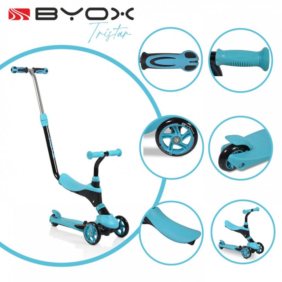 Byox Scooter με Λαβή γονέα Tristar Blue (3800146225476)