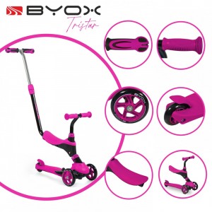 Byox Scooter με Λαβή γονέα Tristar Pink (3800146227890) Byox Scooter με Λαβή γονέα Tristar Pink (3800146227890)