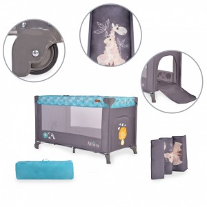 Cangaroo Παρκοκρεβατο Africa Turquoise (3800146248253)  Cangaroo Παρκοκρεβατο Africa Turquoise (3800146248253)