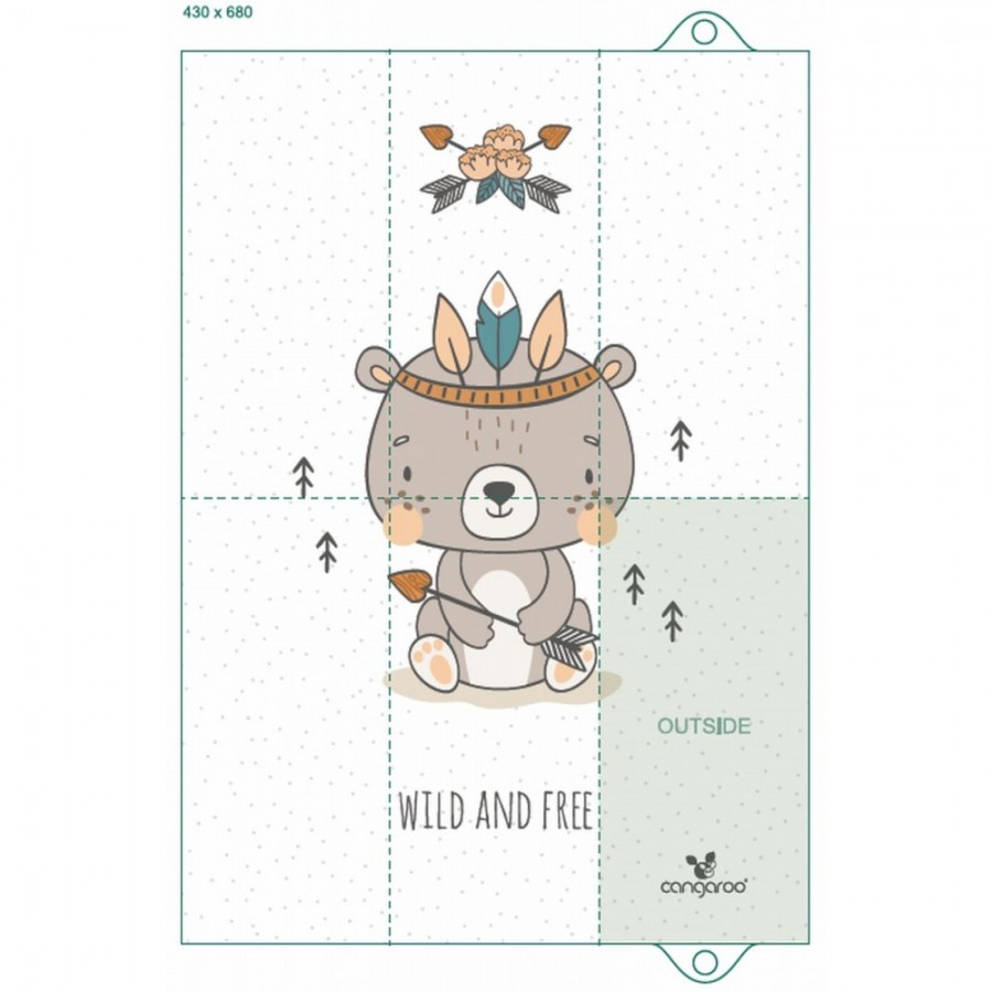 Cangaroo Πτυσσόμενη Αλλαξιέρα Wild & free Bear (3800146269265)