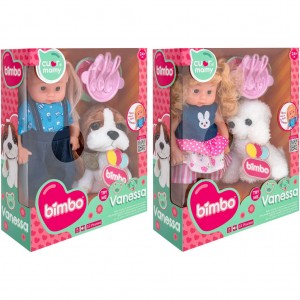 Bimbo Διαδραστική κούκλα Baby Vanessa και το κουτάβι της (406600) Bimbo Διαδραστική κούκλα Baby Vanessa και το κουτάβι της (406600)