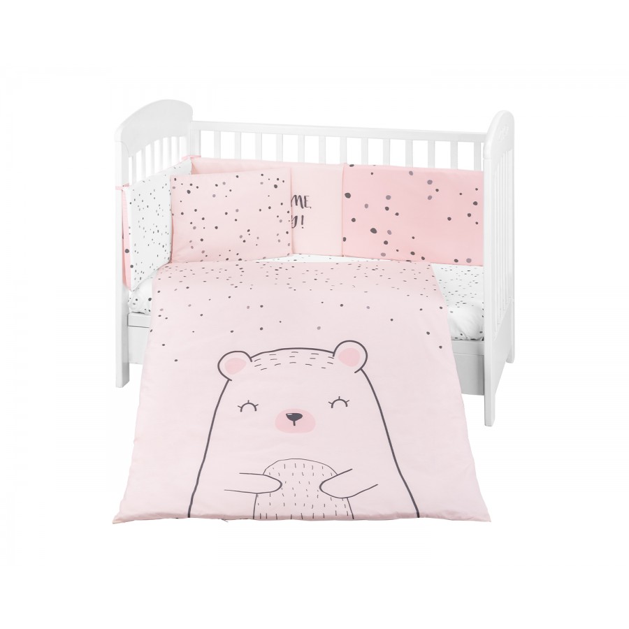 Kikka Boo Σετ Προίκας Μωρού 6 τεμαχίων 70/140 Bear with me Pink (41101060120)