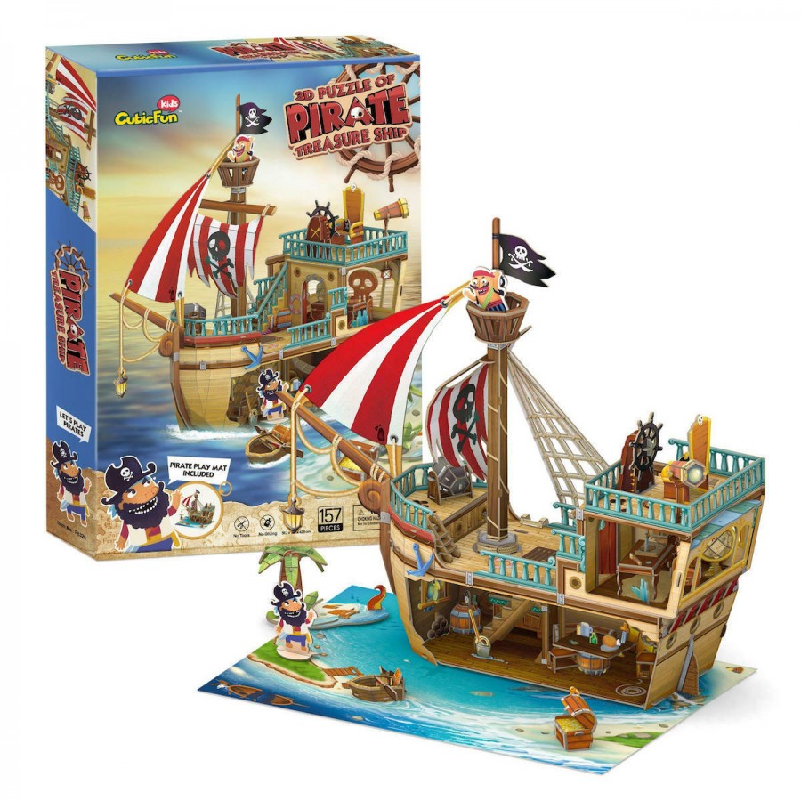 Cubic Fun Puzzle Puzzle Pirate Treasure Ship 3D 157 Κομμάτια (420094)