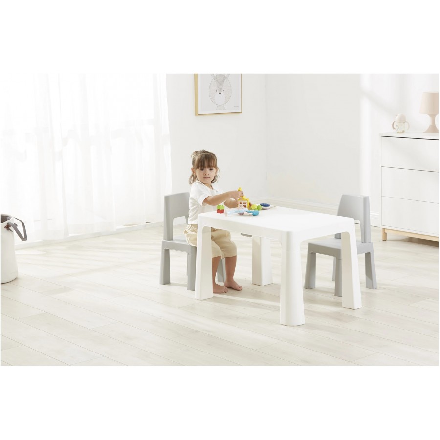 Free On Πλαστικό Παιδικό Τραπέζι με 2 Καρέκλες Neo Grey (46620)