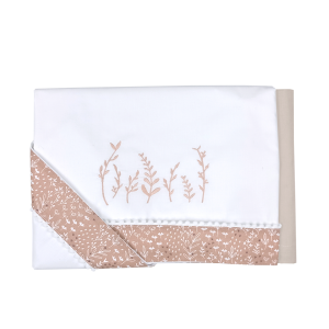 Baby Star Σετ σεντόνια τριών τεμαχίων για κούνια Φυλλώματα (5367) Baby Star Σετ σεντόνια τριών τεμαχίων για κούνια Φυλλώματα (5367)