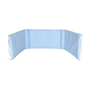 Babystar Προστατευτική Πάντα Διπλής Όψης για Κούνια Σιελ με Λευκά Αστεράκια (7101.Σ.Α)