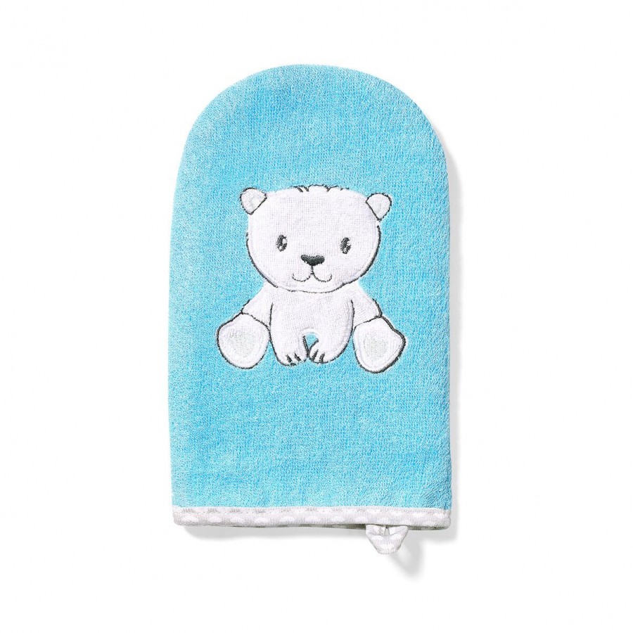BabyOno: Γάντι πλυσίματος μωρού από Μπαμπού Μπλε (BN347/02)