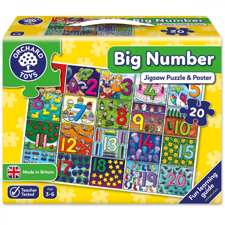 Orchard Toys Μεγάλος αριθμός (Big Number) Jigsaw Puzzle Ηλικίες 3-6 ετών (ORCH237)