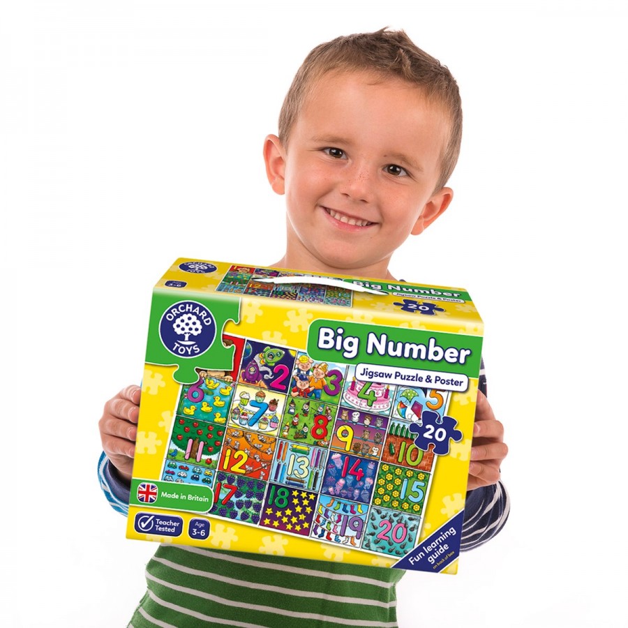 Orchard Toys Μεγάλος αριθμός (Big Number) Jigsaw Puzzle Ηλικίες 3-6 ετών (ORCH237)
