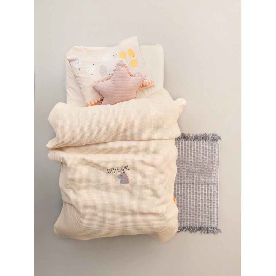 Palamaiki Home Κουβέρτα Πικέ Bebe Blanket Sugar Beige (5205857246211)