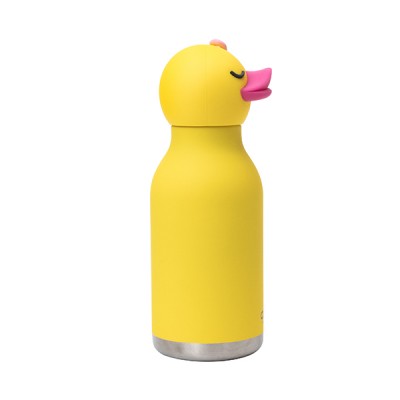Asobu Μπουκάλι Παιδικό Παγούρι Θερμός Σιλικόνης με Καλαμάκι Non Spill 475ml Bestie Ducky (SBV44-DUCKY)