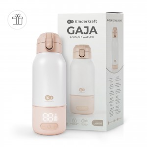 Kinderkraft Gaja Φορητός θερμαντήρας γάλακτος και Θερμός 2σε1 Beige 500ml (KEGAJA00BEG0000)