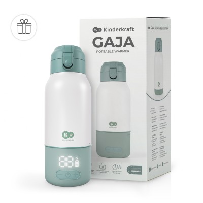 Kinderkraft Gaja Φορητός θερμαντήρας γάλακτος και Θερμός 2σε1 Green 500ml (KEGAJA00GRE0000)