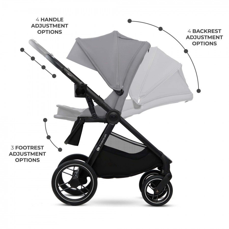 Kinderkraft Πολυκαρότσι Nea 5σε1 Light Grey (KSNEA002GRY2000-1)