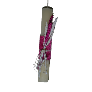 Χειροποίητη Αρωματική Λαμπάδα Με Μπουκέτο Λουλουδιών απο Στάχυ Φο΄ύξια (2026009)