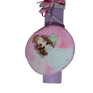 Χειροποίητη Αρωματική Λαμπάδα με Ροζ πορτοφολάκι (2026036) Χειροποίητη Αρωματική Λαμπάδα με Ροζ πορτοφολάκι (2026036)