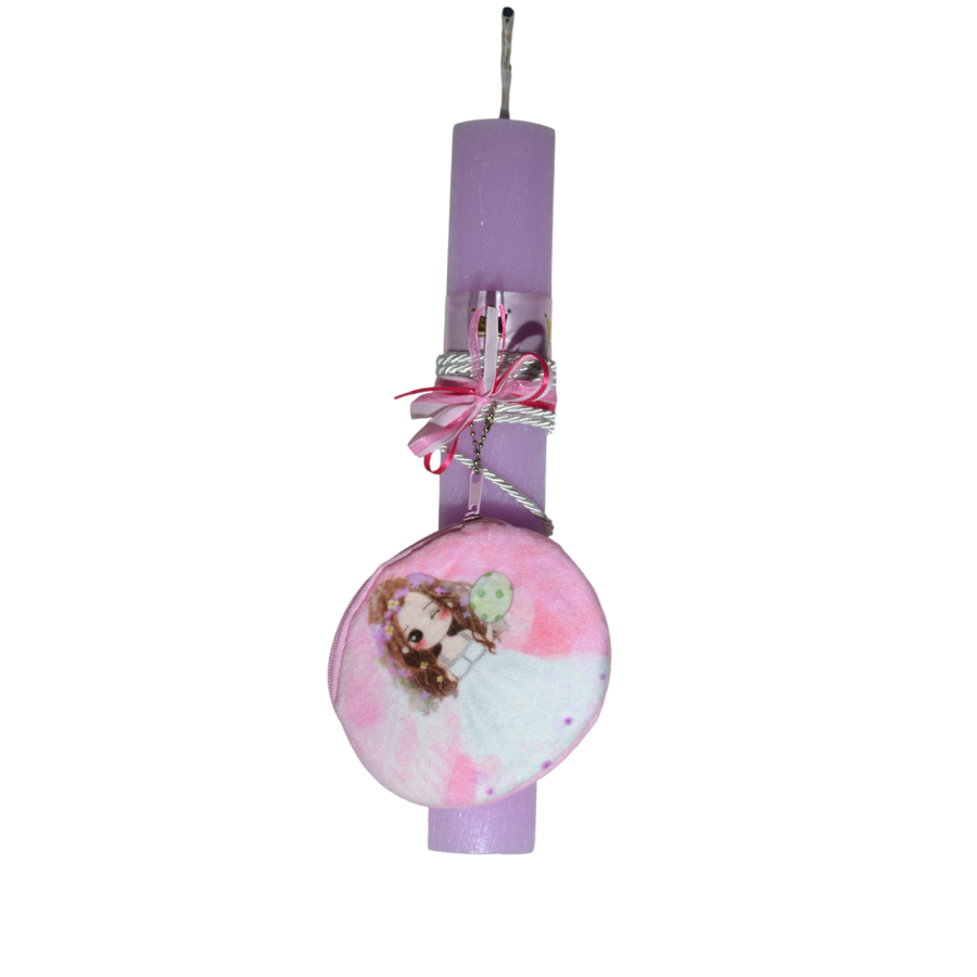 Χειροποίητη Αρωματική Λαμπάδα με Ροζ πορτοφολάκι (2026036) Χειροποίητη Αρωματική Λαμπάδα με Ροζ πορτοφολάκι (2026036)