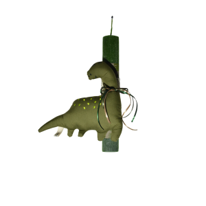 Χειροποίητη Αρωματική Λαμπάδα Λούτρινο Dino Green 20cm (2026038)