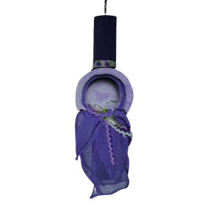 Χειροποίητη Αρωματική Λαμπάδα Με Διακοσμητικό Καπέλο Μωβ (2026047)