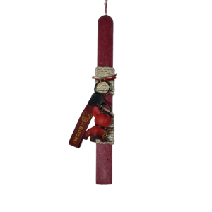 Χειροποίητη Αρωματική Λαμπάδα Με Μπρελόκ Bulldog Red (2026069)