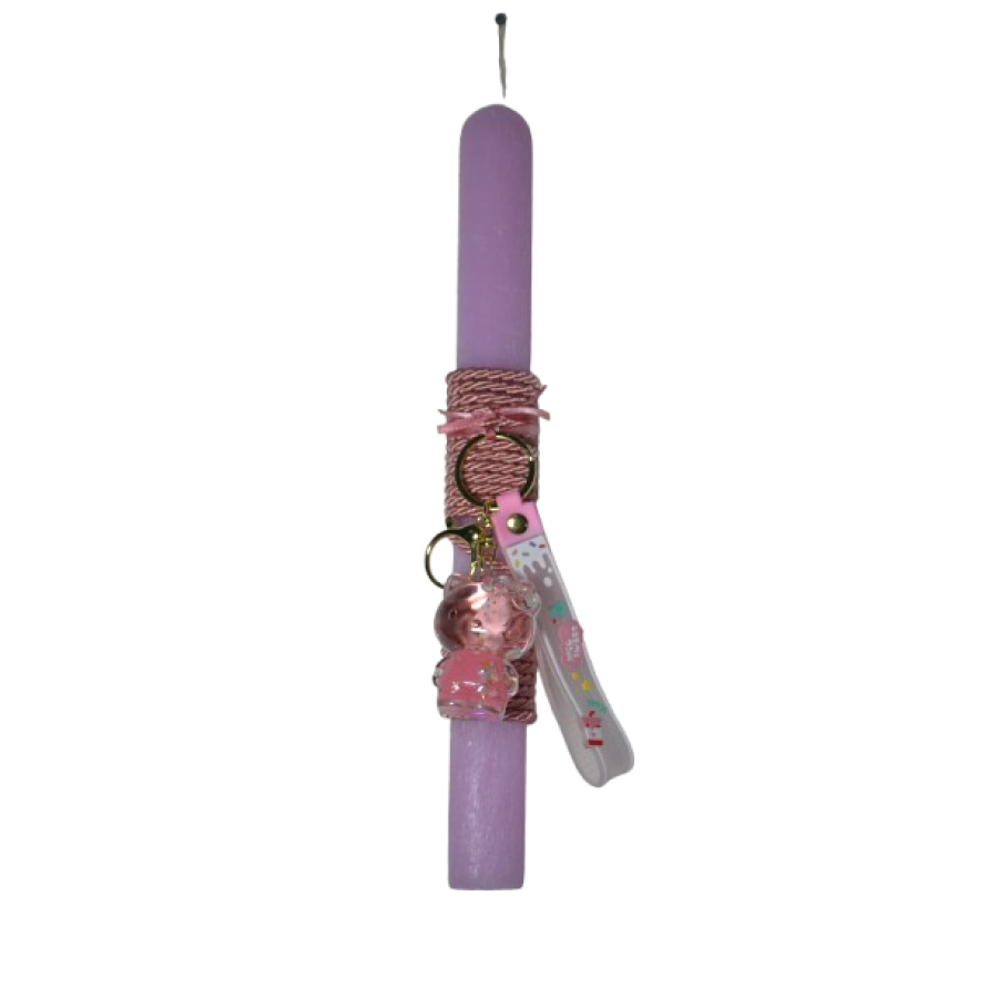 Χειροποίητη Αρωματική Λαμπάδα Με Μπρελόκ Bear Pink με Υγρό Στοιχείο (2026075) Χειροποίητη Αρωματική Λαμπάδα Με Μπρελόκ Bear Pink με Υγρό Στοιχείο (2026075)