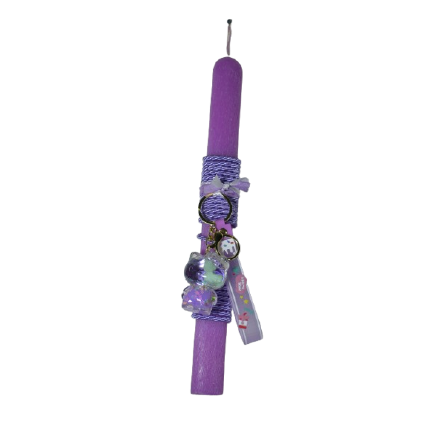 Χειροποίητη Αρωματική Λαμπάδα Με Μπρελόκ Bear Purple με Υγρό Στοιχείο (2026076) Χειροποίητη Αρωματική Λαμπάδα Με Μπρελόκ Bear Purple με Υγρό Στοιχείο (2026076)