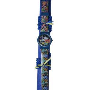 Χειροποίητη Αρωματική Λαμπάδα Με Παιδικό Ρολόι Μπλε Ποντικούλη (2026087)