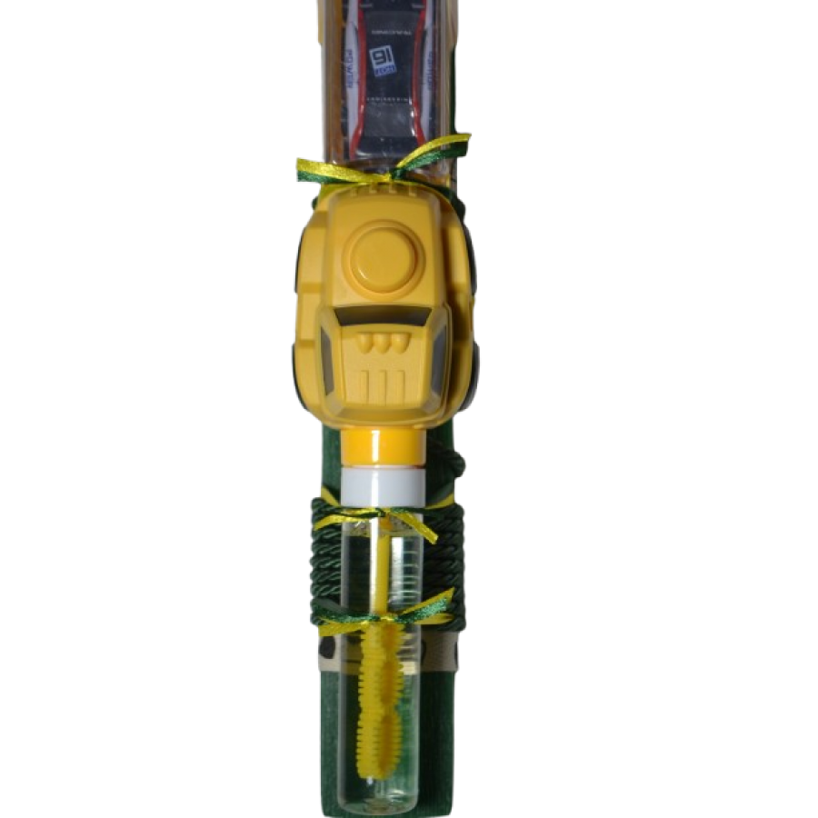 Χειροποίητη Αρωματική Λαμπάδα Με Σαπουνόφουσκα και Εκτοξευτήρας Αυτοκινήτου Κίτρινο (2026096) Χειροποίητη Αρωματική Λαμπάδα Με Σαπουνόφουσκα και Εκτοξευτήρας Αυτοκινήτου Κίτρινο (2026096)