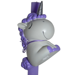 Χειροποίητη Αρωματική Λαμπάδα Με Κουμπαρά unicorn Purple (2026097)