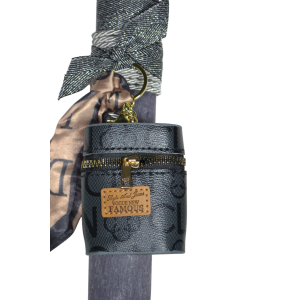 Χειροποίητη Αρωματική Λαμπάδα Με Μπρελόκ πορτοφολάκι Black (2026109)