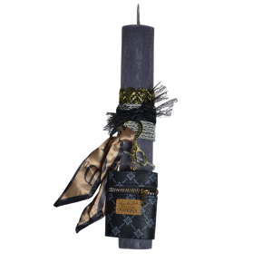 Χειροποίητη Αρωματική Λαμπάδα Με Μπρελόκ πορτοφολάκι Black Famous (2026110)