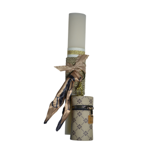 Χειροποίητη Αρωματική Λαμπάδα Με Μπρελόκ Στρογγυλό πορτοφολάκι Brown Famous (2026114)