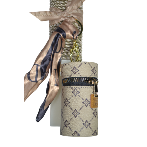 Χειροποίητη Αρωματική Λαμπάδα Με Μπρελόκ Στρογγυλό πορτοφολάκι Brown Famous (2026114)