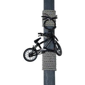 Χειροποίητη Αρωματική Λαμπάδα με Μπρελόκ Μαύρο Ποδήλατο (2026119)