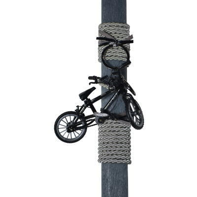 Χειροποίητη Αρωματική Λαμπάδα με Μπρελόκ Μαύρο Ποδήλατο (2026119)