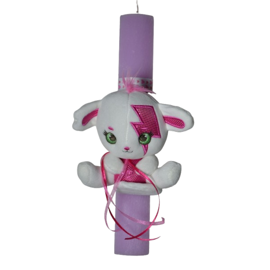 Χειροποίητη Αρωματική Λαμπάδα Με Λούτρινο Λευκό (2026133)