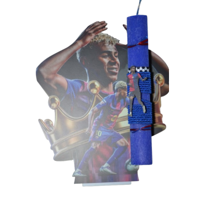 Χειροποίητη Αρωματική Λαμπάδα Με τον Yamal σε ξύλινη Διακοσμητική Βάση (2026147) Χειροποίητη Αρωματική Λαμπάδα Με τον Yamal σε ξύλινη Διακοσμητική Βάση (2026147)