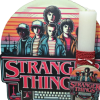 Χειροποίητη Αρωματική Λαμπάδα Με stranger things σε ξύλινη Διακοσμητική Βάση (2026156)