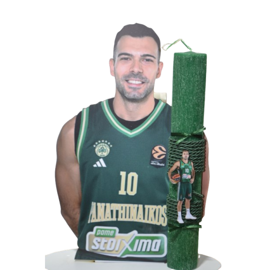 Χειροποίητη Αρωματική Λαμπάδα Με τον Πράσινο Ηγέτη σε ξύλινη Διακοσμητική Βάση (2026167) Χειροποίητη Αρωματική Λαμπάδα Με τον Πράσινο Ηγέτη σε ξύλινη Διακοσμητική Βάση (2026167)