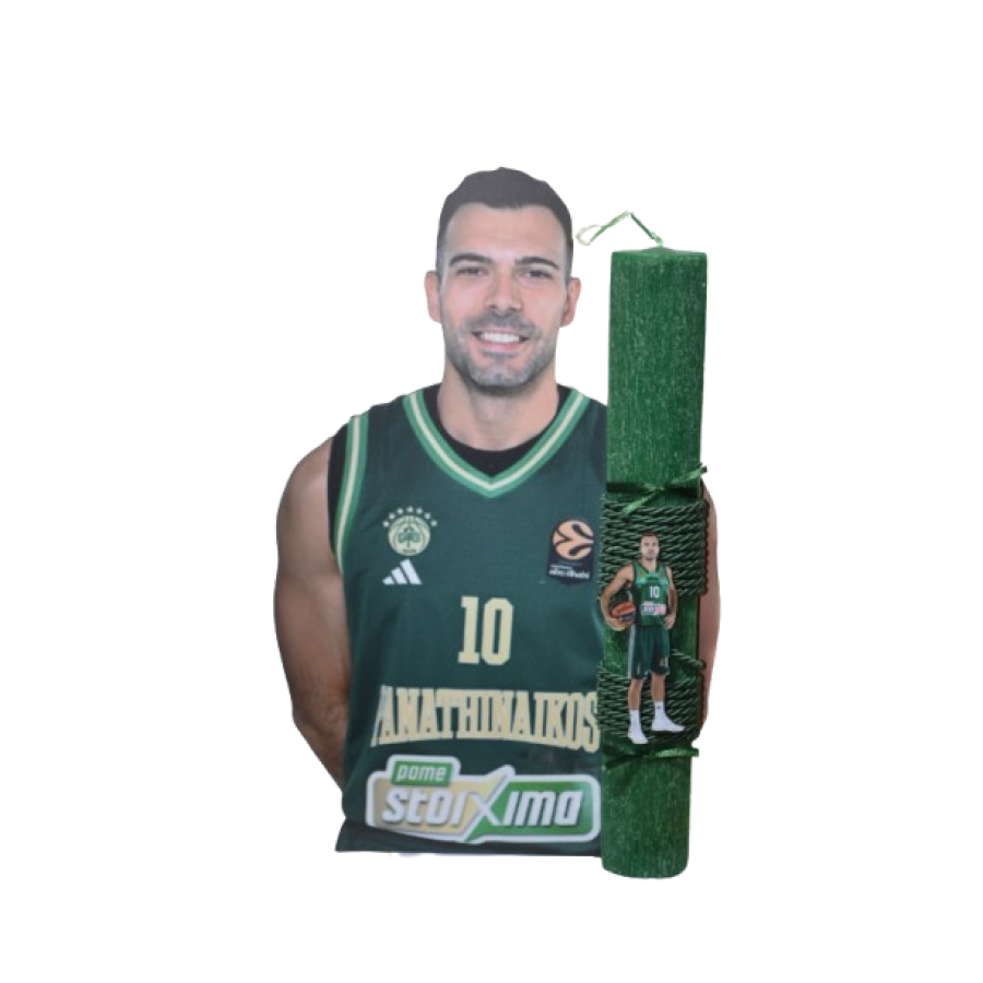 Χειροποίητη Αρωματική Λαμπάδα Με τον Πράσινο Ηγέτη σε ξύλινη Διακοσμητική Βάση (2026167) Χειροποίητη Αρωματική Λαμπάδα Με τον Πράσινο Ηγέτη σε ξύλινη Διακοσμητική Βάση (2026167)