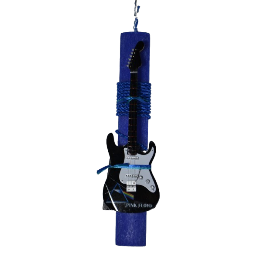 Χειροποίητη Αρωματική Λαμπάδα Με Διακοσμητική Κιθάρα Pink Floyd (2026168)
