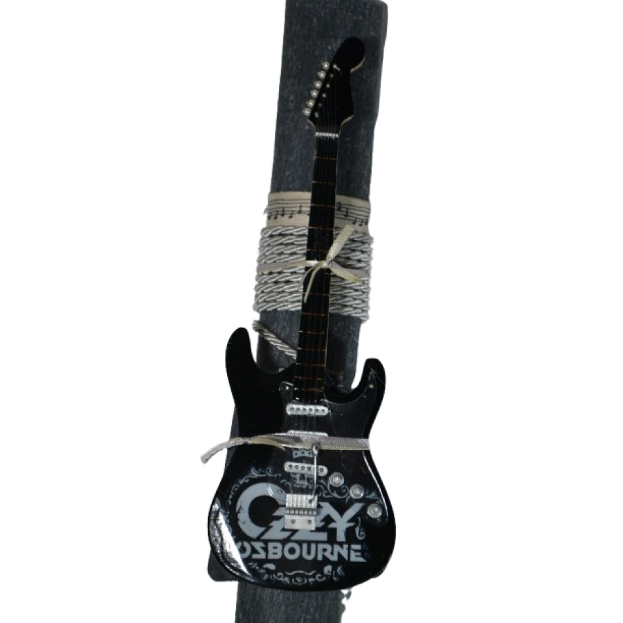 Χειροποίητη Αρωματική Λαμπάδα Με Διακοσμητική Κιθάρα ozzy (2026170)