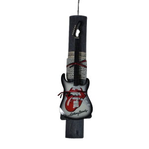 Χειροποίητη Αρωματική Λαμπάδα Με Κόκκινη Διακοσμητική Κιθάρα Rolling Stones (2026171)