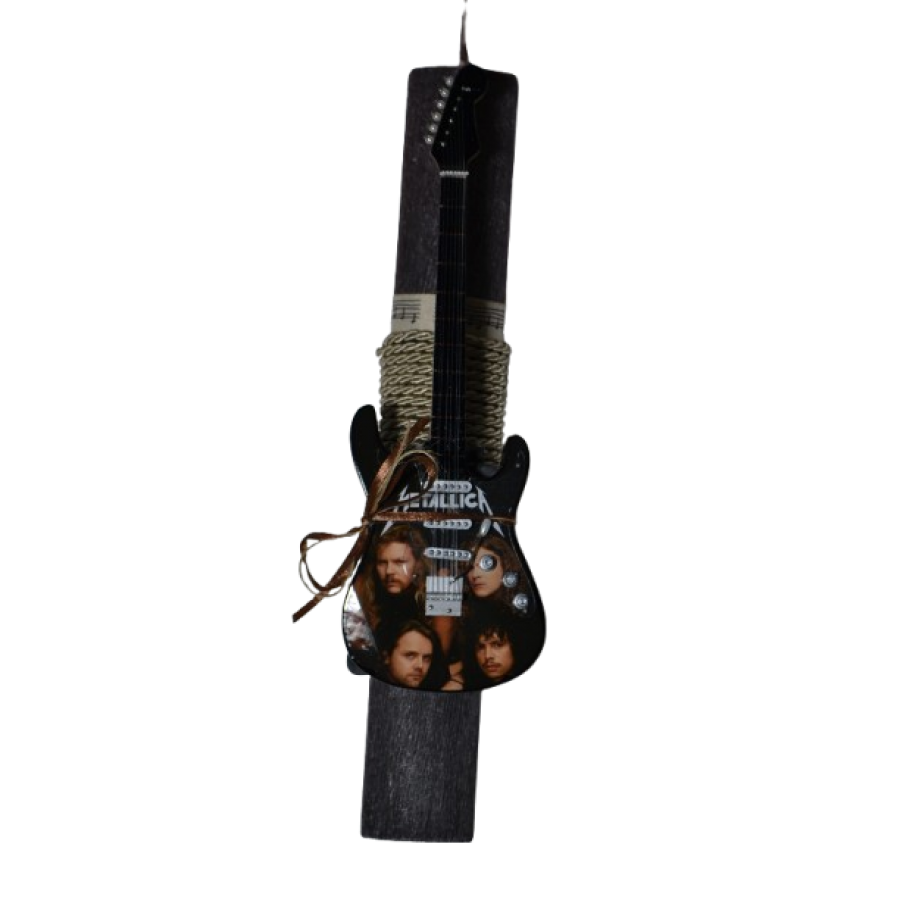 Χειροποίητη Αρωματική Λαμπάδα Με Διακοσμητική Κιθάρα Metallica (2026176)