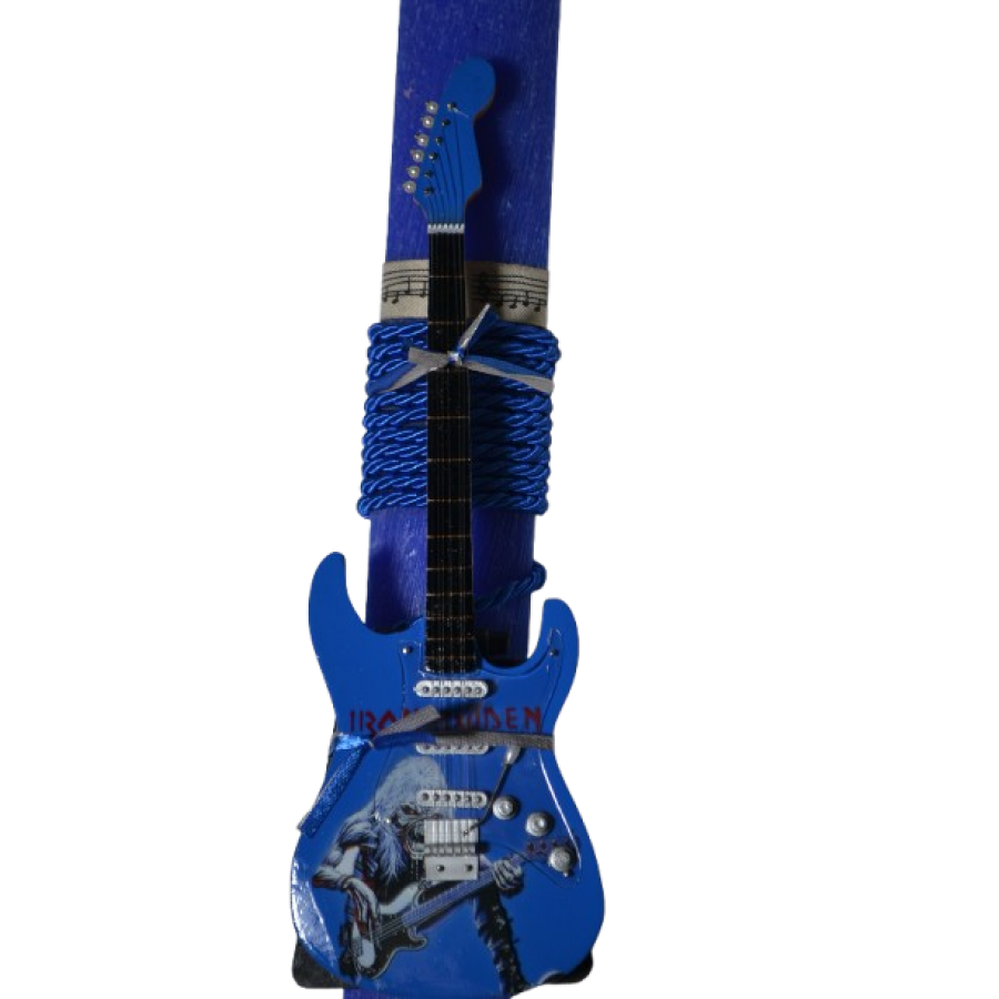 Χειροποίητη Αρωματική Λαμπάδα Με Διακοσμητική Κιθάρα Iron Maiden (2026177)