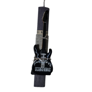 Χειροποίητη Αρωματική Λαμπάδα Με Διακοσμητική Κιθάρα Scorpions (2026178)