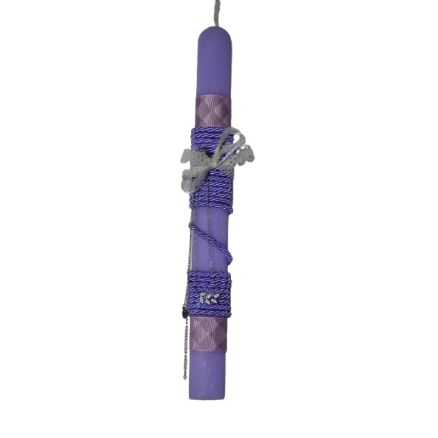 Χειροποίητη Αρωματική Λαμπάδα Κολιέ με φύλλο στοιχείο (2026191)