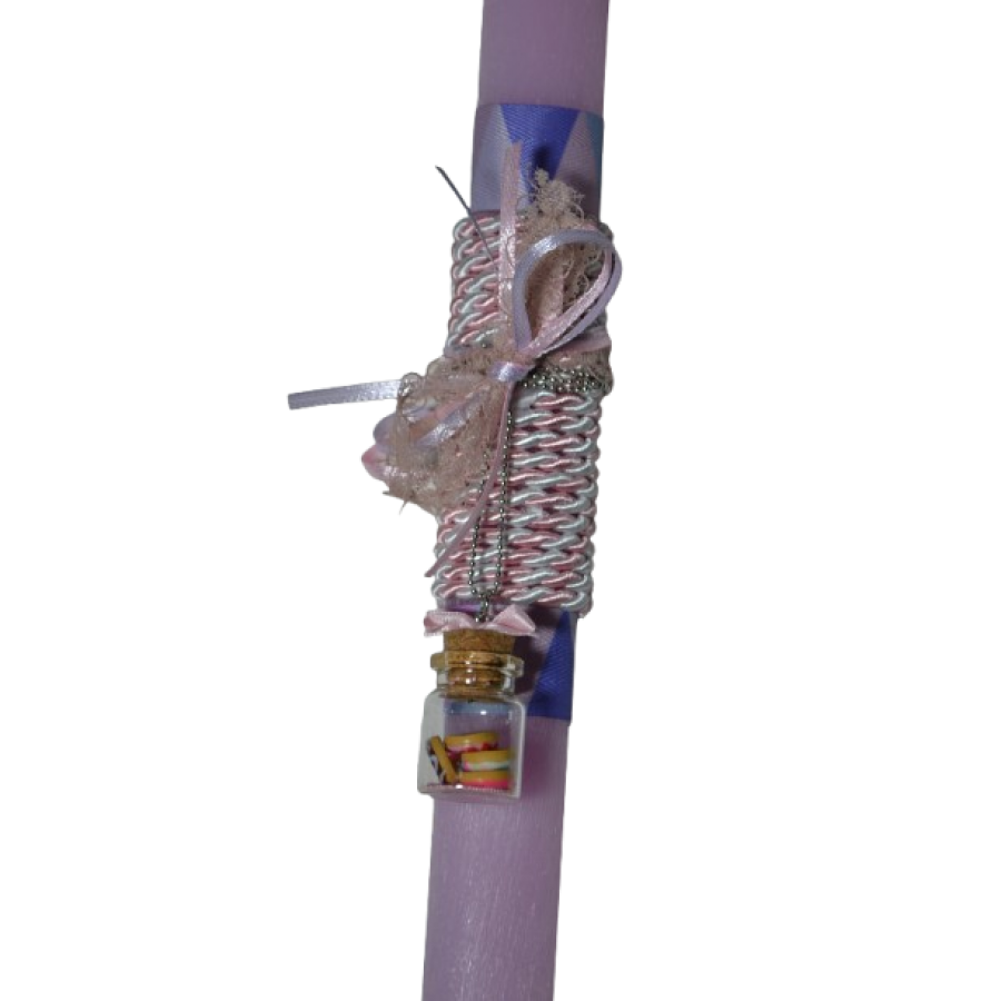 Χειροποίητη Αρωματική Λαμπάδα Κολιέ με στοιχείο Donuts (2026194)